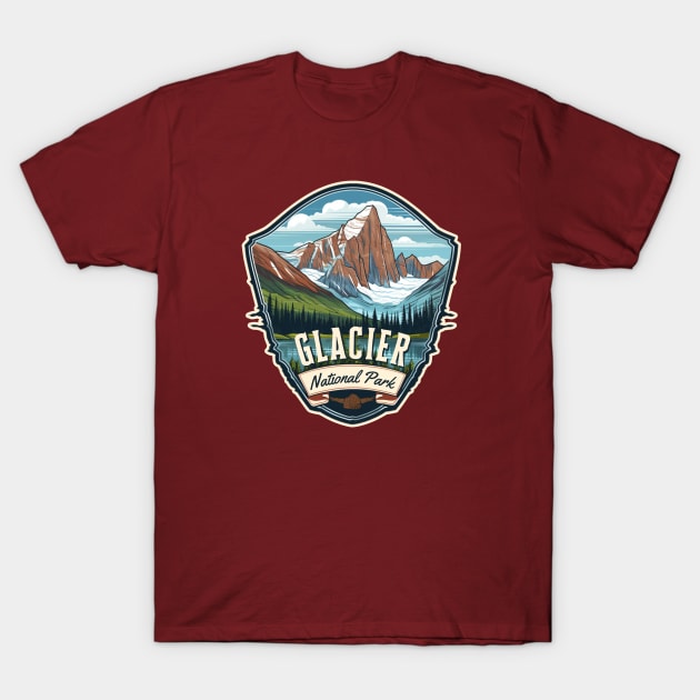 Glacier National Park T-Shirt by Spearhead Ink